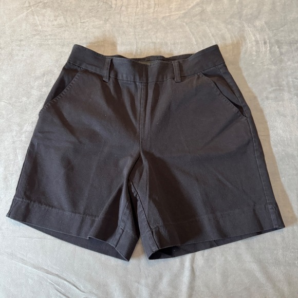 Boston Proper Pants - Boston Proper Womens Chino Shorts 6 Black Stretch Cotton Blend Preppy Classic